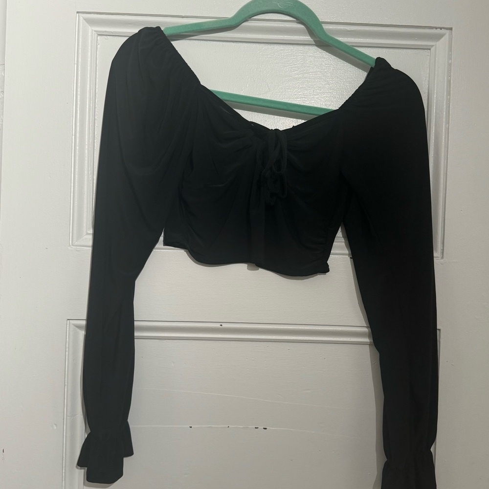 Nasty gal size 4 black shirt